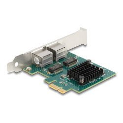 Delock Κάρτα Επέκτασης Pcie X1 Σε 2X Rj45 Gigabit 88205, 1000Mbps