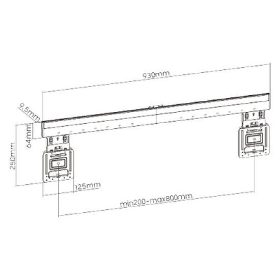 Brateck Επιτοίχια Βάση Led-1948 Για Οθόνη 43"-100", 75Kg Brateck Επιτοίχια Βάση Led-1948 Για Οθόνη 43"-100", 75Kg
