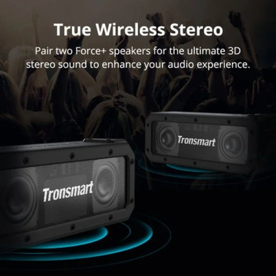 Tronsmart Φορητό Ηχείο Element Force+, 40W, Bluetooth, 6600Mah, Μαύρο Tronsmart Φορητό Ηχείο Element Force+, 40W, Bluetooth, 6600Mah, Μαύρο