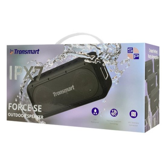 Tronsmart Φορητό Ηχείο Force Se, 50W, Bluetooth, 7200Mah, Ipx7, Μαύρο