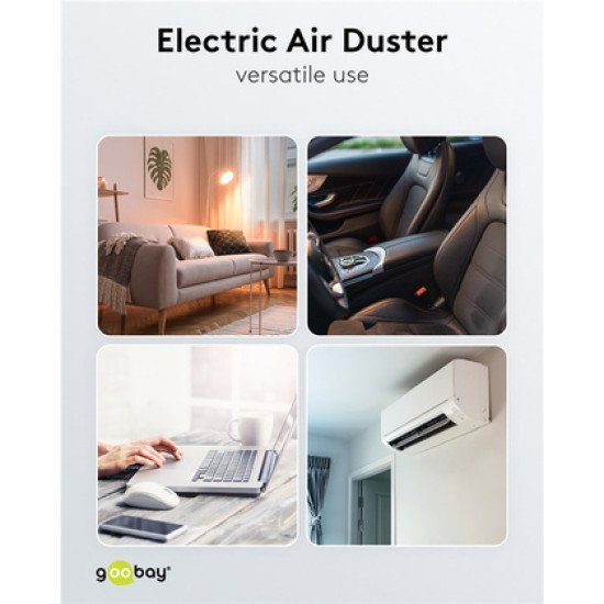 Goobay Ηλεκτρικό Air Duster 61667, Led Οθόνη, 46.8W, 2000Mah, Μαύρο Goobay Ηλεκτρικό Air Duster 61667, Led Οθόνη, 46.8W, 2000Mah, Μαύρο