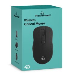 Powertech Ασύρματο Ποντίκι Pt-1076, Οπτικό, 2200Dpi, Μαύρο