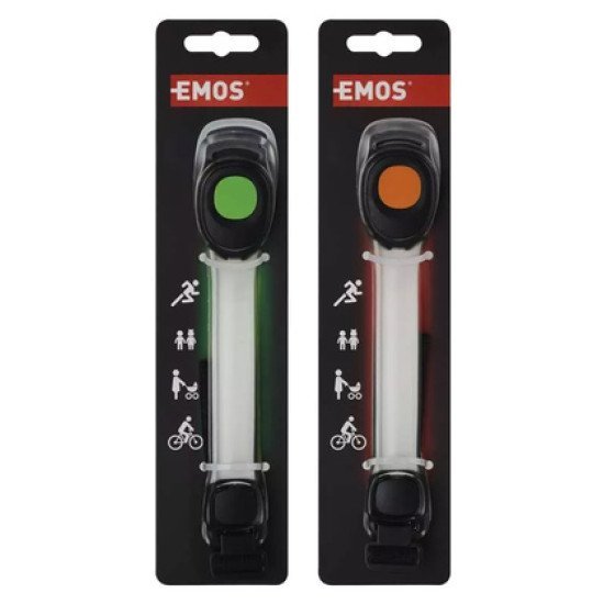 Emos Led Armband P4713, 2 Λειτουργίες, 10Lm, Πράσινο & Πορτοκαλί, 1Τμχ