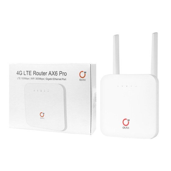 Olax Router Ax6 Pro, 4G Lte, Wifi 300Mbps, 4000Mah