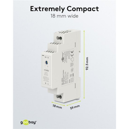 Goobay Τροφοδοτικό 59574 Για Din Rail, 5V/2.4A, 12W, Ip20 Goobay Τροφοδοτικό 59574 Για Din Rail, 5V/2.4A, 12W, Ip20