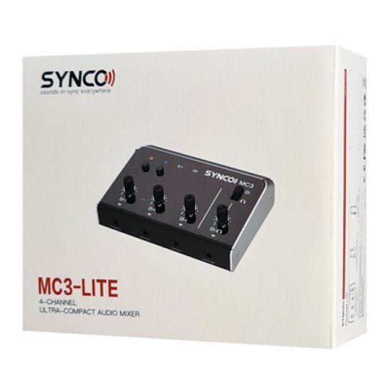 Synco Μίκτης Ήχου Mc3-Lite, 4 Καναλιών, Bluetooth, 500Mah, Γκρι