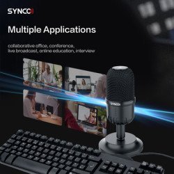 Synco Επιτραπέζιο Μικρόφωνο Sy-V1M-Cmic, Δυναμικό, Καρδιοειδές, Usb Synco Επιτραπέζιο Μικρόφωνο Sy-V1M-Cmic, Δυναμικό, Καρδιοειδές, Usb