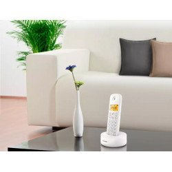 Philips Ασύρματο Τηλέφωνο D1601W-34, Με Ελληνικό Μενού, Λευκό