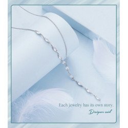 Bamoer Κολιέ Bsn330 Με Κυβική Ζιρκόνια, Ασήμι 925, Ασημί Bamoer Κολιέ Bsn330 Με Κυβική Ζιρκόνια, Ασήμι 925, Ασημί