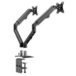 Brateck Βάση Γραφείου Ldt45-C024 Για 2 Οθόνες 17"-27", Έως 7Kg Ανά Οθόνη