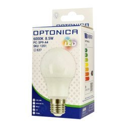 Optonica Led Λάμπα A60 1351, 8.5W, 6000K, E27, 806Lm