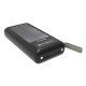 Powertech Power Bank Με Καλώδια & Οθόνη Pt-1084 20000Mah, Ηλιακό, Μαύρο