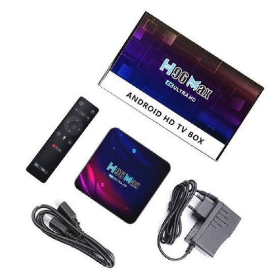 H96 Tv Box Max V11, 4K, Rk3318, 4/64Gb, Bluetooth Remote, Android 11
