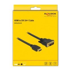 Delock Καλώδιο Hdmi Σε Dvi 85653, 2K/60Hz, 7.92 Gbps, 1.5M, Μαύρο
