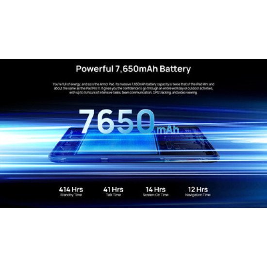 Ulefone Tablet Armor Pad, 8", 4/64Gb, 7650Mah, Ip68/Ip69K, 4G, Μαύρο Ulefone Tablet Armor Pad, 8", 4/64Gb, 7650Mah, Ip68/Ip69K, 4G, Μαύρο