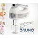 Bruno Μίξερ Χειρός Brn-0110, 500W, 5 Ταχύτητες & Turbo, Λευκό Bruno Μίξερ Χειρός Brn-0110, 500W, 5 Ταχύτητες & Turbo, Λευκό