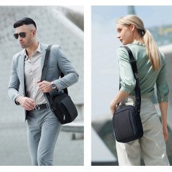 Arctic Hunter Τσάντα Ώμου K00542, Με Θήκη Tablet 9.7", 4L, Μαύρη