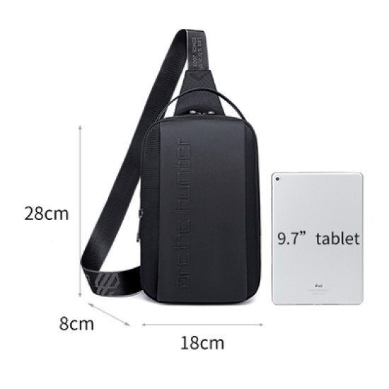 Arctic Hunter Τσάντα Crossbody Xb00541, Με Θήκη Tablet, 4L, Γκρι Arctic Hunter Τσάντα Crossbody Xb00541, Με Θήκη Tablet, 4L, Γκρι