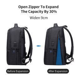 Arctic Hunter Τσάντα Πλάτης B00490 Με Θήκη Laptop 15.6", 27L, Usb, Μαύρη