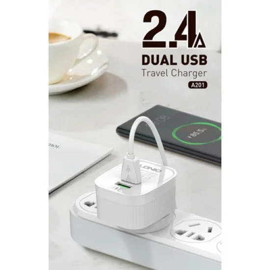 Ldnio Φορτιστής Τοίχου A201 Με Καλώδιο Usb-C, 2X Usb, 12W, Λευκός Ldnio Φορτιστής Τοίχου A201 Με Καλώδιο Usb-C, 2X Usb, 12W, Λευκός