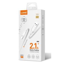 Ldnio Καλώδιο Micro Usb Σε Usb Ls371, 2.1A, 1M, Λευκό Ldnio Καλώδιο Micro Usb Σε Usb Ls371, 2.1A, 1M, Λευκό