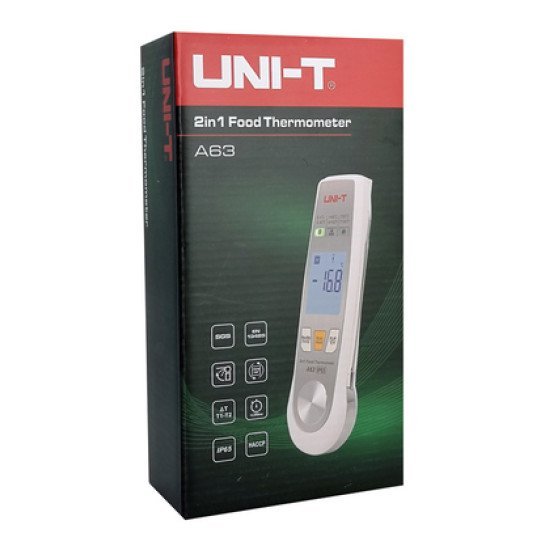 Uni-T Ψηφιακό Θερμόμετρο Τροφίμων A63, -40~250 °C, Ip65 Uni-T Ψηφιακό Θερμόμετρο Τροφίμων A63, -40~250 °C, Ip65