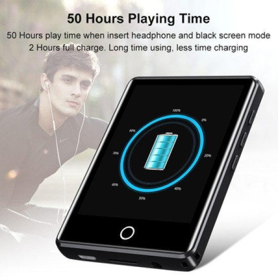 Ruizu Mp3 Player M6 Με Οθόνη Αφής 2.8", 8Gb, Ελληνικό Μενού, Μαύρο Ruizu Mp3 Player M6 Με Οθόνη Αφής 2.8", 8Gb, Ελληνικό Μενού, Μαύρο