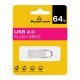 Powertech Usb Flash Drive Pt-1122, 64Gb, Usb 2.0, Ασημί Powertech Usb Flash Drive Pt-1122, 64Gb, Usb 2.0, Ασημί