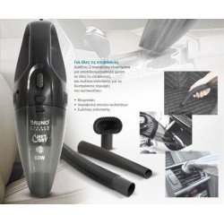 Bruno Σκουπάκι Αυτοκινήτου Υγρών & Στερεών Brn-0126 12V 60W, Φίλτρο Hepa