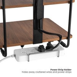 Brateck Ραφιέρα Δαπέδου Sfr-04, 454X400X496Mm, Έως 90Kg, Καφέ-Μαύρο Brateck Ραφιέρα Δαπέδου Sfr-04, 454X400X496Mm, Έως 90Kg, Καφέ-Μαύρο