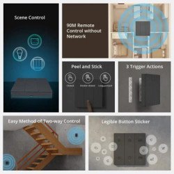 Sonoff Smart Διακόπτης R5W Με 6X Πλήκτρα, Wi-Fi, Λευκός