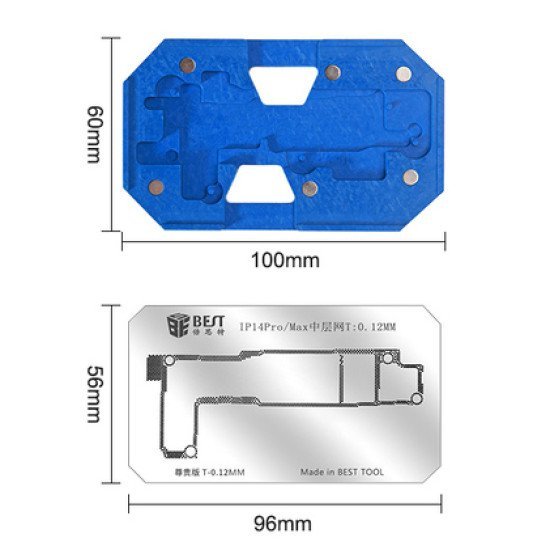 Best Reballing Stencil 3D Bst-084, Για Iphone 14 Pro/14 Pro Max Cpu