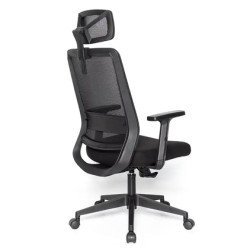 Powertech Καρέκλα Γραφείου Pt-1140 Με Μπράτσα, Ρυθμιζόμενη, Μαύρη