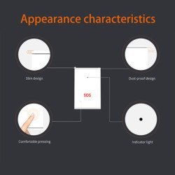 Κουμπί Πανικού B100-Sos Για Συναγερμούς, Επιτοίχιο, 433Mhz Κουμπί Πανικού B100-Sos Για Συναγερμούς, Επιτοίχιο, 433Mhz