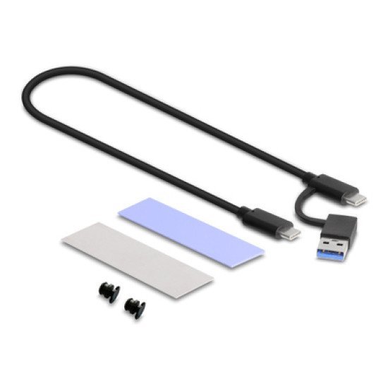 Delock Θήκη Για M.2 Nvme Pcie/Sata Ssd 42019, Tool Free, 10Gbps, Μαύρη Delock Θήκη Για M.2 Nvme Pcie/Sata Ssd 42019, Tool Free, 10Gbps, Μαύρη