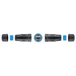 Goobay Αδιάβροχος Σύνδεσμος Rj45 Cat 6A 59582, Ip68, Μαύρος Goobay Αδιάβροχος Σύνδεσμος Rj45 Cat 6A 59582, Ip68, Μαύρος
