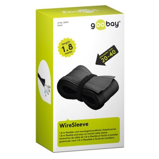 Goobay Δεματικό Καλωδίων 51919, Φ 40Mm, 1.8M, Μαύρο Goobay Δεματικό Καλωδίων 51919, Φ 40Mm, 1.8M, Μαύρο