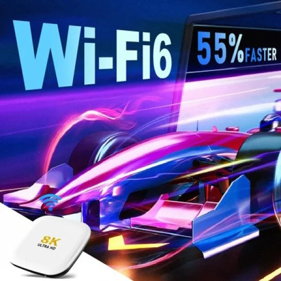 H96 Tv Box Μ2, 8K, Rk3528, 4/64Gb, Wifi 6, Android 13, Voice Assistant