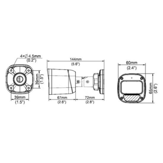 Uniarch Ip Κάμερα Ipc-B122-Apf28, 2.8Mm, 2Mp, Ip67, Poe, Ir Έως 30M