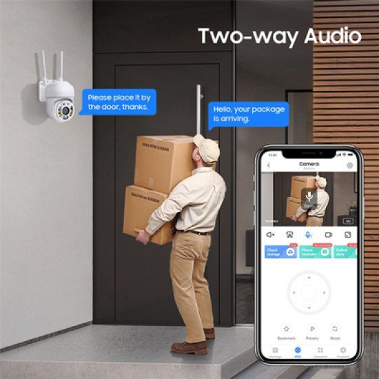 Powertech Smart Κάμερα Pt-1144, 2Mp, Wi-Fi, Ptz, Ip65 Powertech Smart Κάμερα Pt-1144, 2Mp, Wi-Fi, Ptz, Ip65