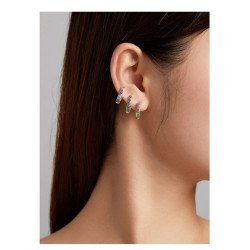 Bamoer Σκουλαρίκια Κρίκοι Sce1218, Κυβική Ζιρκόνια, Ασήμι 925, Ασημί Bamoer Σκουλαρίκια Κρίκοι Sce1218, Κυβική Ζιρκόνια, Ασήμι 925, Ασημί