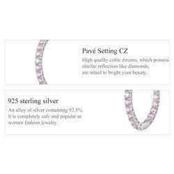 Bamoer Σκουλαρίκια Κρίκος Yie138-Pk Με Κυβική Ζιρκόνια, Ασήμι 925, Ασημί Bamoer Σκουλαρίκια Κρίκος Yie138-Pk Με Κυβική Ζιρκόνια, Ασήμι 925, Ασημί