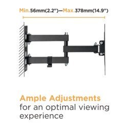 Powertech Επιτοίχια Βάση Pt-1129 Για Τηλεόραση 23-43", Full Motion, 30Kg Powertech Επιτοίχια Βάση Pt-1129 Για Τηλεόραση 23-43", Full Motion, 30Kg