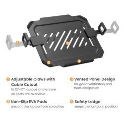 Brateck Βάση Laptop Nbh-8 Για Βάση Οθονών Vesa, Έως 17", Μαύρη