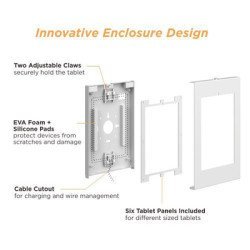 Brateck Επιτοίχια Βάση Tablet Pad34-01, Vesa Compatible, 9.7-11", Λευκή