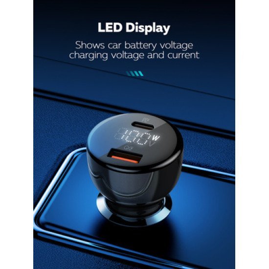 Ldnio Φορτιστής Αυτοκινήτου C101 Με Καλώδιο, Usb/Usb-C, 100W Pd, Μαύρος Ldnio Φορτιστής Αυτοκινήτου C101 Με Καλώδιο, Usb/Usb-C, 100W Pd, Μαύρος