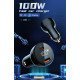 Ldnio Φορτιστής Αυτοκινήτου C101 Με Καλώδιο, Usb/Usb-C, 100W Pd, Μαύρος Ldnio Φορτιστής Αυτοκινήτου C101 Με Καλώδιο, Usb/Usb-C, 100W Pd, Μαύρος
