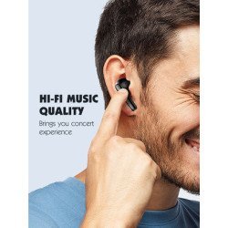Ldnio Earphones Με Θήκη Φόρτισης T01, True Wireless, Hifi, Μαύρα