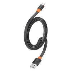 Celebrat Καλώδιο Micro Usb Σε Usb Cb-33M, Flat, 2.1A, 1M, Μαύρο
