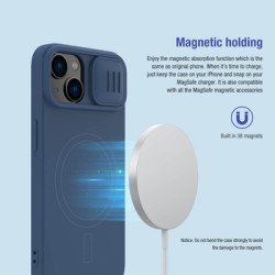 Nillkin Θήκη Camshield Silky Magnetic Silicone Για Iphone 15 Plus, Μαύρη Nillkin Θήκη Camshield Silky Magnetic Silicone Για Iphone 15 Plus, Μαύρη